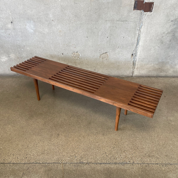 Mid Century Modern Style Slat Bench #1