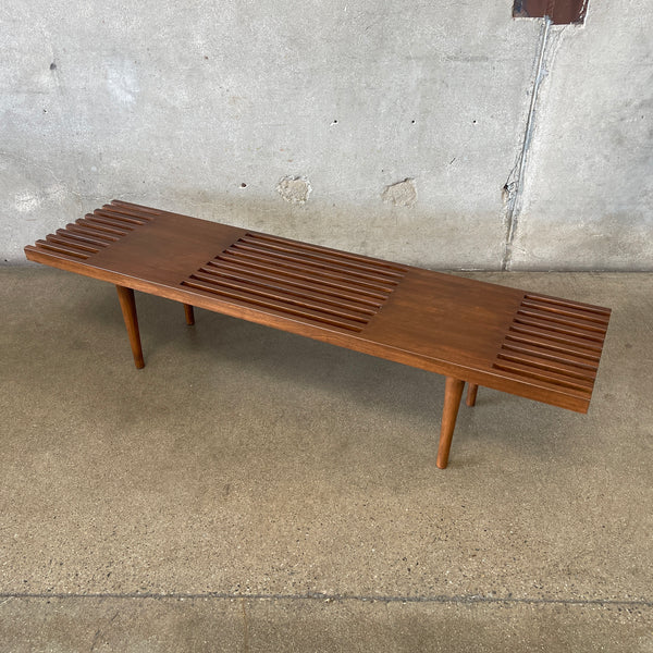 Mid Century Modern Style Slat Bench #2