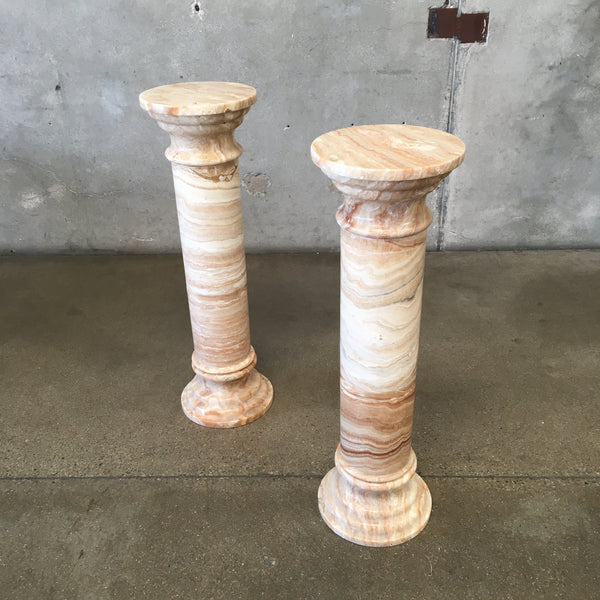 Set of 2 Solid Onyx Pedestals