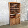 Mid Century Modern Cabinet with Glass Panels by Pomona