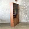 Mid Century Modern Cabinet with Glass Panels by Pomona