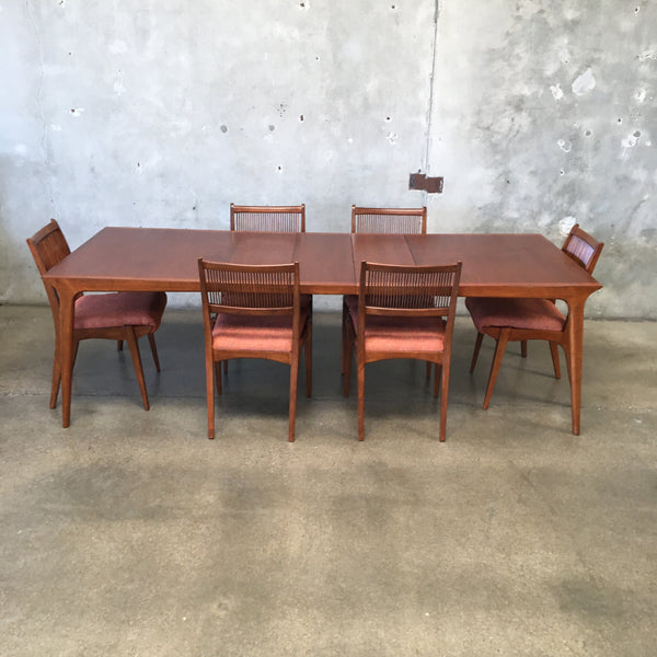 Mid Century Dining Table Set by John Von Koert for Drexel Circa 1950's