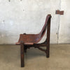 Vintage Leather Sling Chair