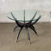 1950's Spider Legs/Glass Top Side Table