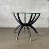 1950's Spider Legs/Glass Top Side Table