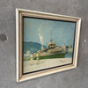 Vintage Oil On Board U.S. Navy In Panama Painting