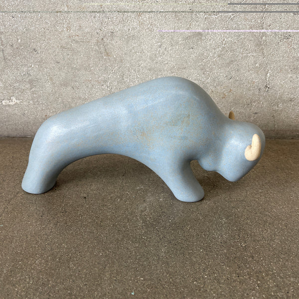 Post Modern Ceramic Bull Signed By Jack Black, 1985