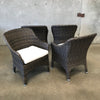 Four Williams Sonoma Woven Outdoor Chairs