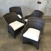 Four Williams Sonoma Woven Outdoor Chairs