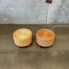 Pair of Vintage Wicker Rattan Stools