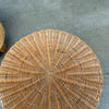 Pair of Vintage Wicker Rattan Stools