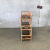 Vintage Bamboo 3 Tier Shelf with Removable Smoky Glass Shelves