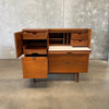 Mid Century Walnut Roll Top Desk By Hooker Furniture "Mainline"