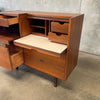 Mid Century Walnut Roll Top Desk By Hooker Furniture "Mainline"