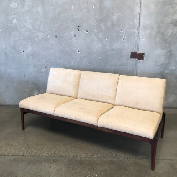 1960s Mid Century Walnut Sofa