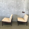 Mid Century Walnut Sofa & Two Chair Set