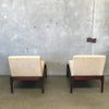 Mid Century Walnut Sofa & Two Chair Set