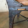 Early Monterrey 1930s Rope Seat Chair & Leather Cushion - Old Wood Finish