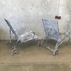 Pair of Iron Reclining Patio Lounge Chairs