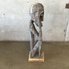 Vintage Island Tribal Wood Carved Sculpture Man