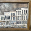 Framed Painting On Board Of "State St." By Anne Tate