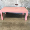 Post Modern Salmon Matte Laminate Parsons Dining Table / Desk