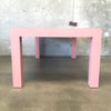 Post Modern Salmon Matte Laminate Parsons Dining Table / Desk