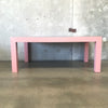 Post Modern Salmon Matte Laminate Parsons Dining Table / Desk