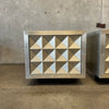 Jonathan Adler Pair Of Diamond Front Nightstands / End Tables