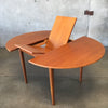 Vintage Danish Teak Butteryfly Leaf Dining Table