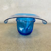 Blenko Signed Blue Glass Cowboy Hat Sculpture Bowl