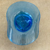 Blenko Signed Blue Glass Cowboy Hat Sculpture Bowl