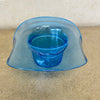 Blenko Signed Blue Glass Cowboy Hat Sculpture Bowl