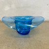 Blenko Signed Blue Glass Cowboy Hat Sculpture Bowl