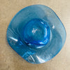 Blenko Signed Blue Glass Cowboy Hat Sculpture Bowl