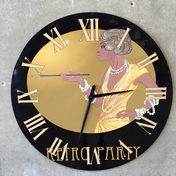 Art Deco "Retro Party" Large Clock