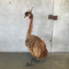 Vintage Mid Century Fiber Art Emu