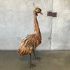 Vintage Mid Century Fiber Art Emu