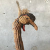 Vintage Mid Century Fiber Art Emu