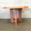 Danish Teak & Slate Side Table