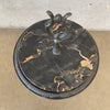 Antique Rembrandt Art Deco Iron and Marble Smoking Stand Side Table 1920s