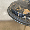 Antique Rembrandt Art Deco Iron and Marble Smoking Stand Side Table 1920s