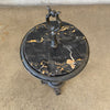 Antique Rembrandt Art Deco Iron and Marble Smoking Stand Side Table 1920s