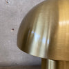 Mid Century Modern Style Mushroom Table Lamp Golden Brass Color