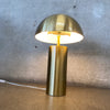 Mid Century Modern Style Mushroom Table Lamp Golden Brass Color