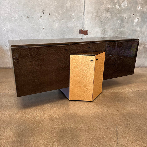 Giovanni Offrendi For Saporiti Italy Credenza In Eyeline Maple Burl