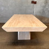 1980s Geometric Travertine Coffee Table Imported From Turkey