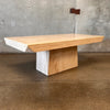 1980s Geometric Travertine Coffee Table Imported From Turkey