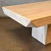 1980s Geometric Travertine Coffee Table Imported From Turkey