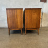 Pair of Mid Century Walnut Nightstands By Thomasville